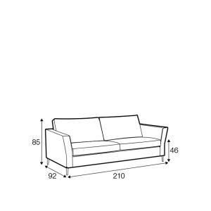 Caprice 3-istuttava sohva